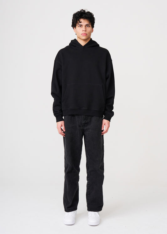 Black Oversized Heavyweight Fleece Sweatshirt