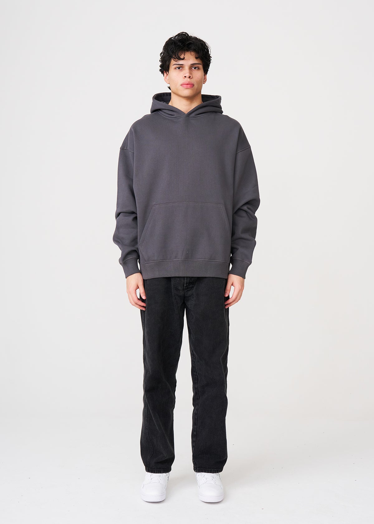 Dark Gray Oversized Heavyweight Fleece Sweatshirt