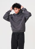 Dark Gray Oversized Heavyweight Fleece Sweatshirt