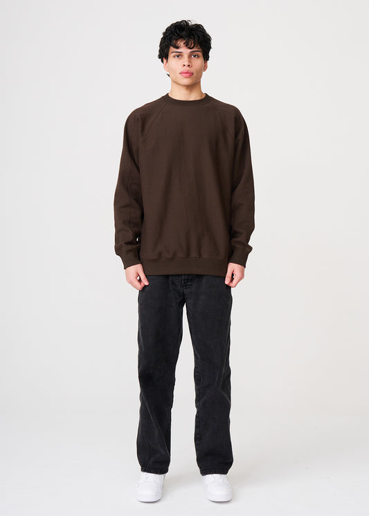 Brown Heavyweight Crewneck Fleece Sweatshirt