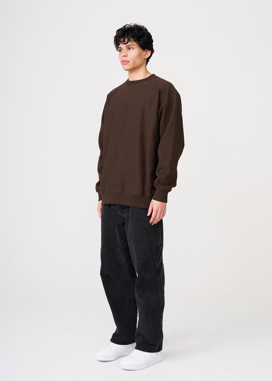 Brown Heavyweight Crewneck Fleece Sweatshirt