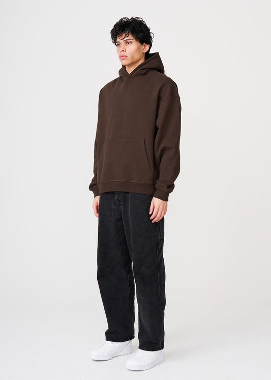 Brown Oversized Heavyweight Fleece Sweatshirt