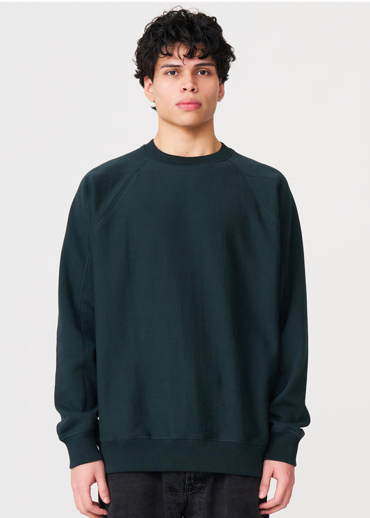 Dark Green Heavyweight Fleece Crewneck Sweatshirt