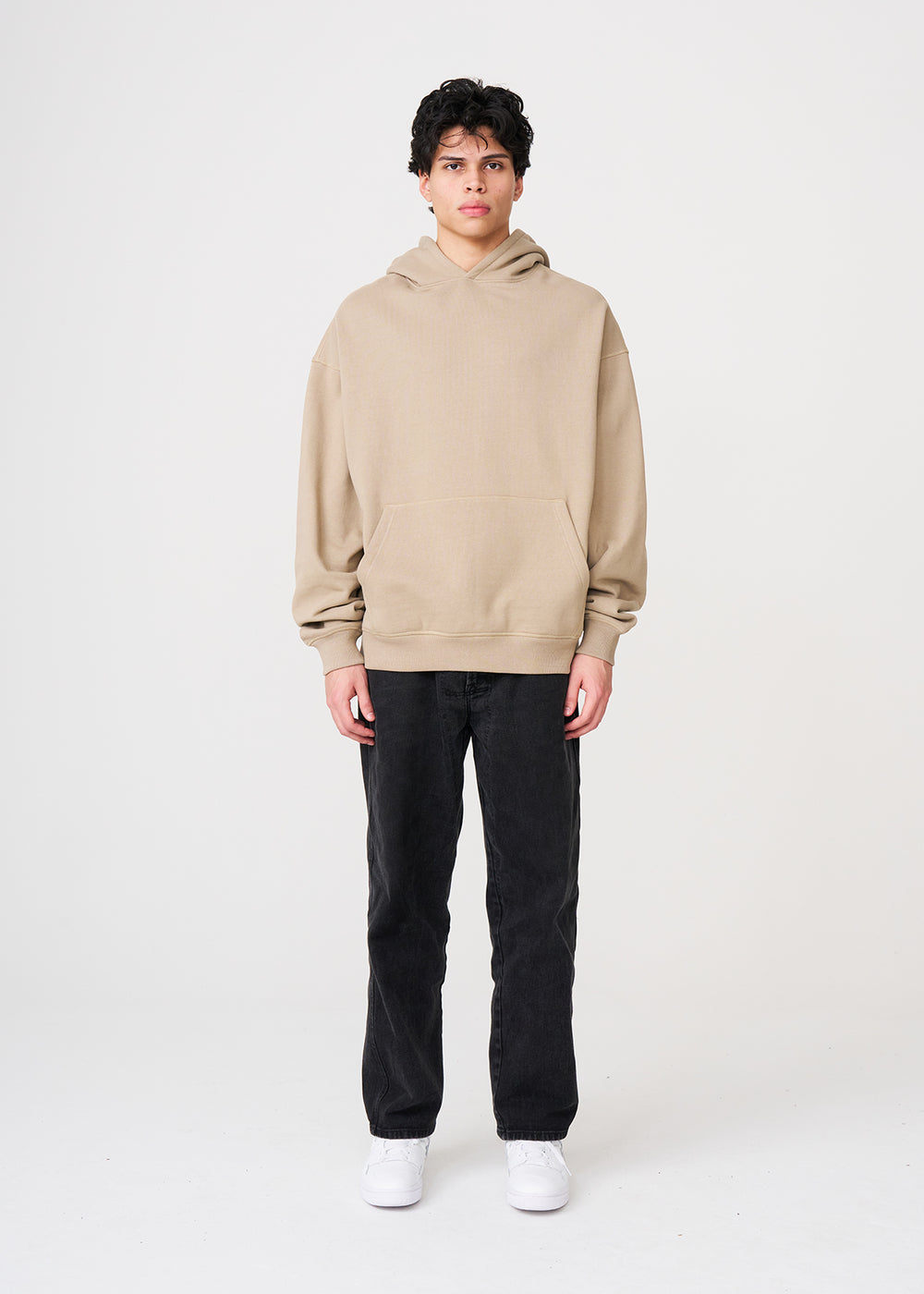 Sand Oversized Heavyweight Fleece Sweatshirt