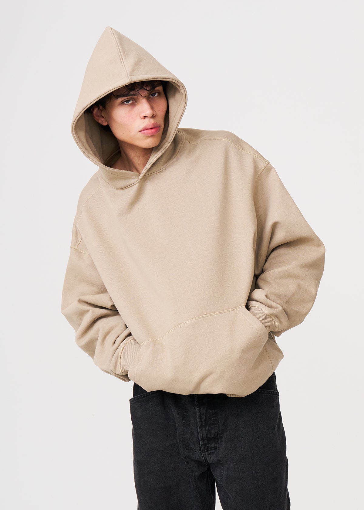 Sand Oversized Heavyweight Fleece Sweatshirt