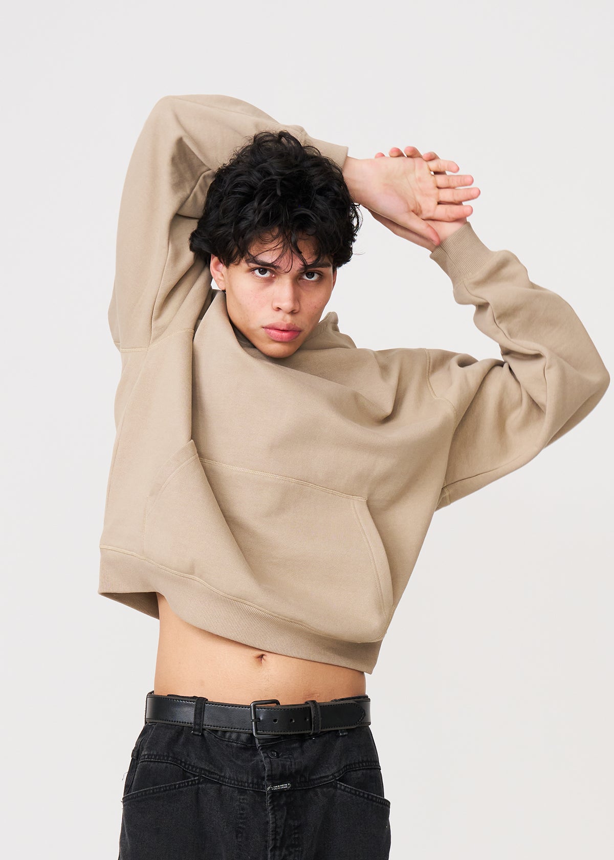 Sand Oversized Heavyweight Fleece Sweatshirt