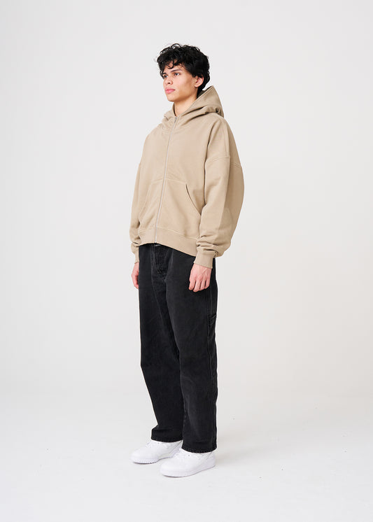 Sand Heavyweight Full-Zip Sweatshirt